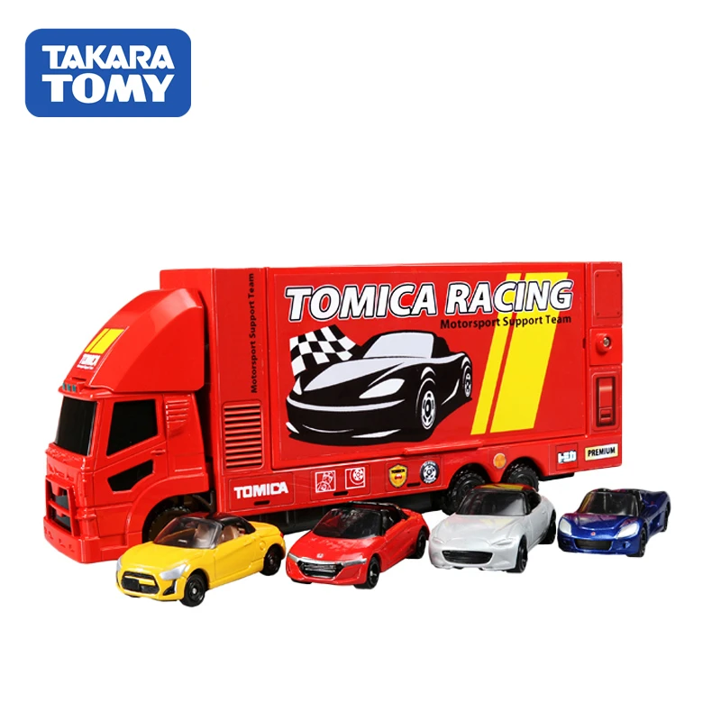 Takara Tomy Tomica большой гоночный транспортер модель комплект Honda Mazda Daihatsu литые