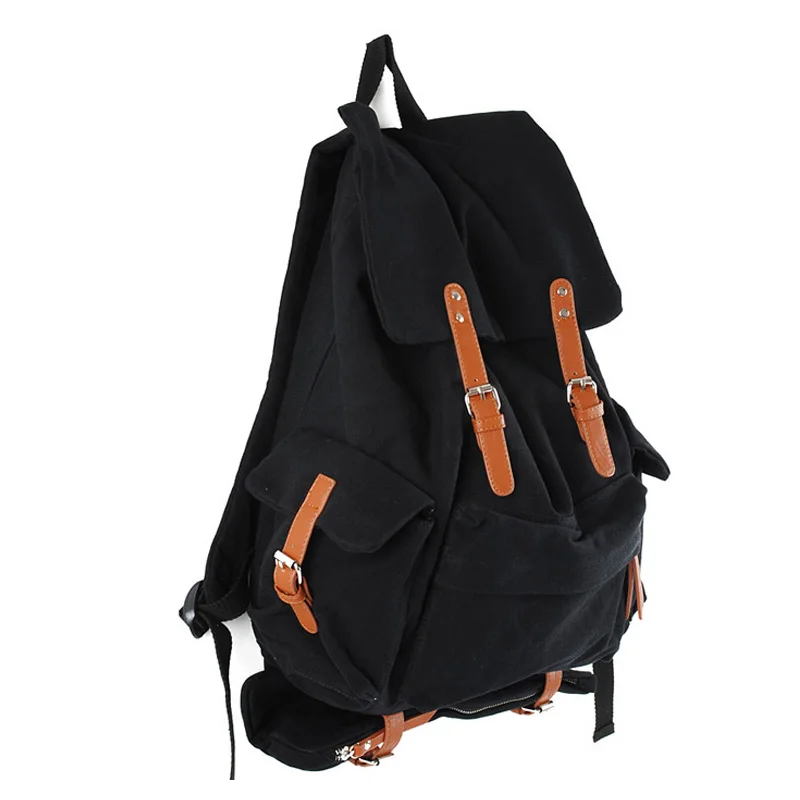 Мужской холщовый повседневный рюкзак унисекс из искусственной кожи