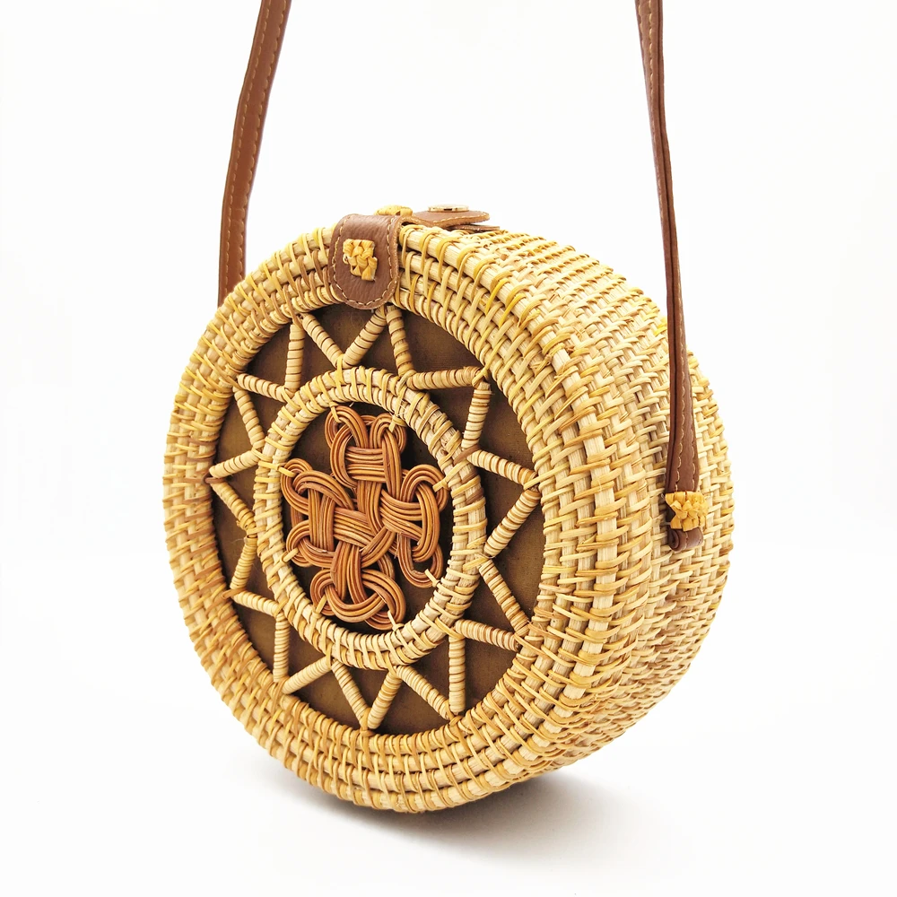 Женская сумочка из ротанга в богемном стиле летняя пляжная сумка для женщин
