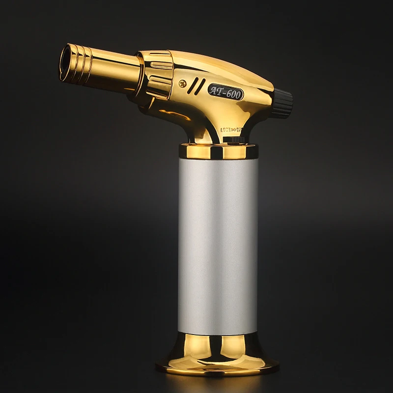 

BBQ Lighter Cigar Torch Turbo Lighter Jet Butane Gas Cigarette 1300 C Spray Gun Windproof Metal Pipe Lighter For Kitchen No Gas