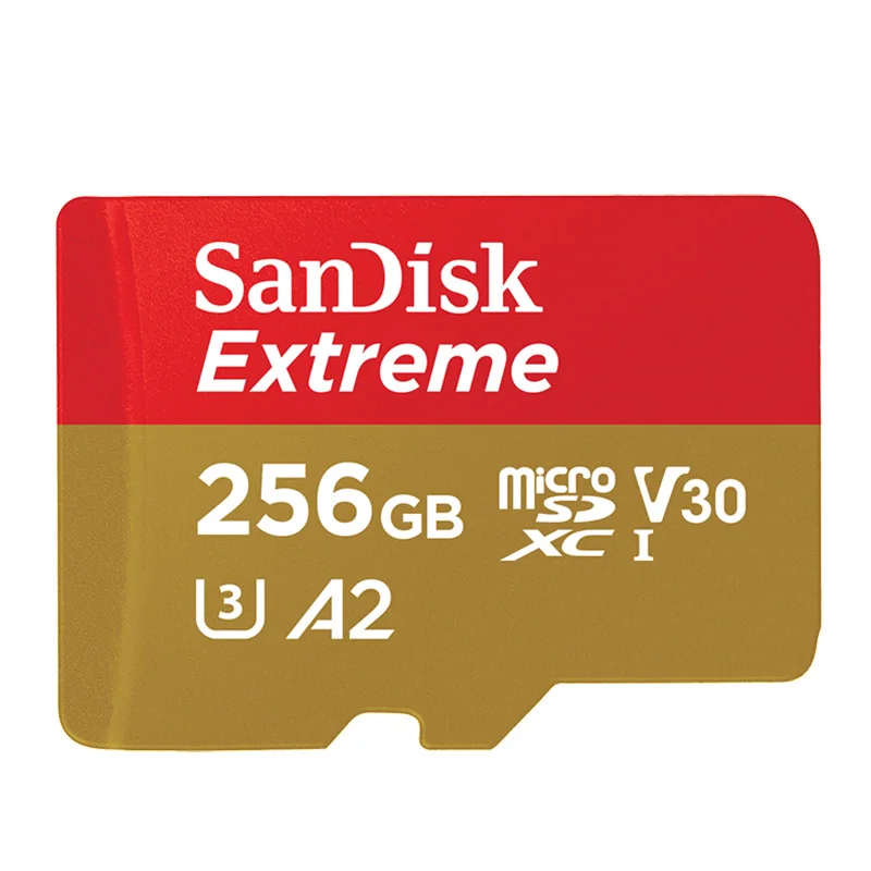 Extreme--256GB Карта памяти SanDisk MicroSD 64 Гб 128 ГБ, флеш-карта памяти 16 ГБ 32 ГБ U1/U3 C10, TF карта 200 ГБ 256 ГБ UHS-I A1/A2 V30 SDXC 400 гб 4K Full HD - Емкость: Extreme--256GB