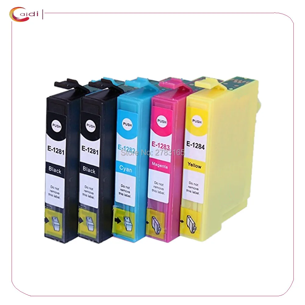 5 шт. Совместимый картридж для принтера epson T1281 EPSON Stylus S22 SX125 SX130 SX230 SX235W SX420W SX425W SX430W