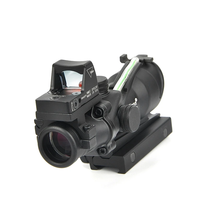 Acog 4x32 оптический прицел Cahevron сетка волокно зеленый красный с подсветкой Оптический прицел с Rmr мини Красный точка зрения
