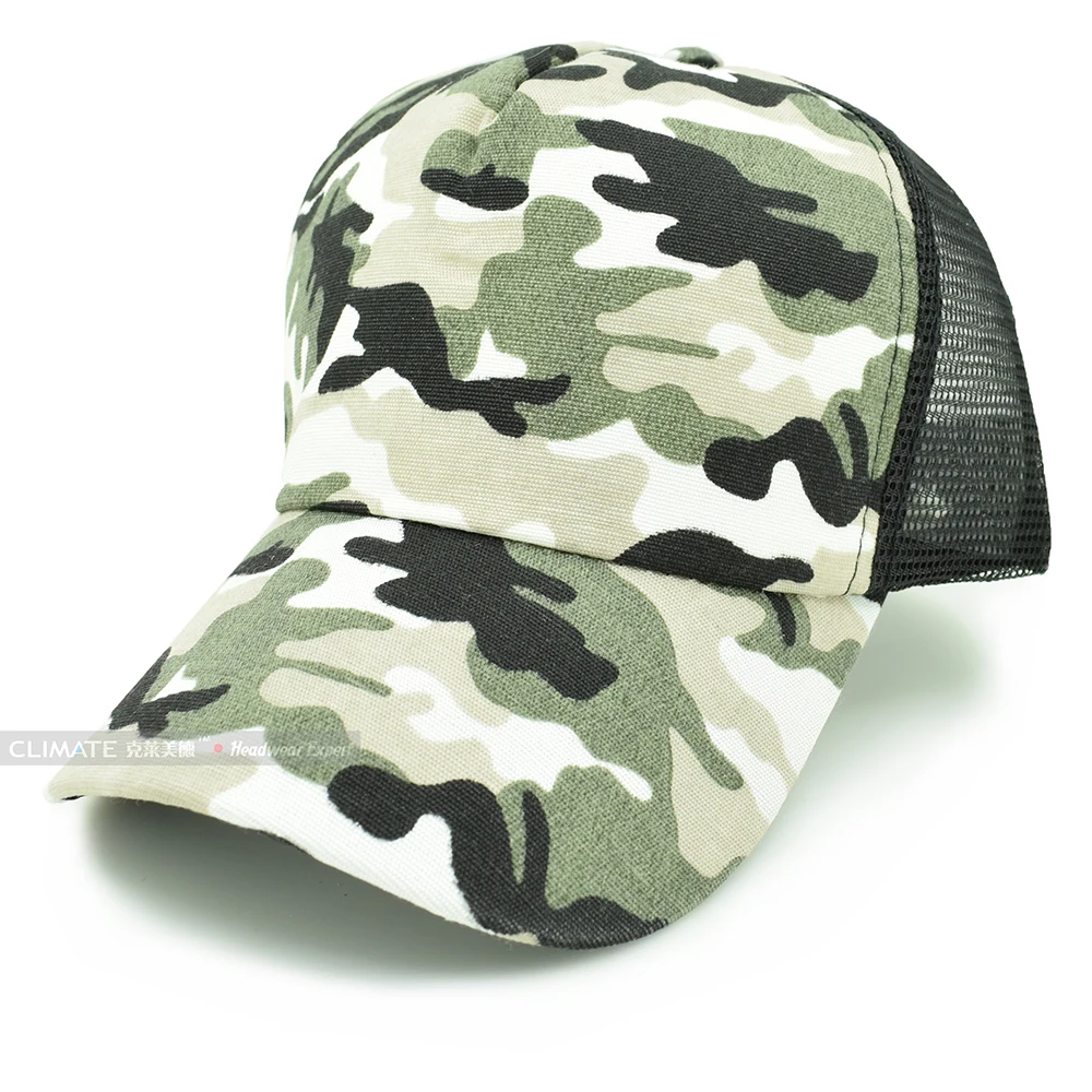 CLIMATE Men Camouflage Trucker Cap Fishing Hunting Mesh Caps Cool adjustable Cap Hats for adult man Trucker cap