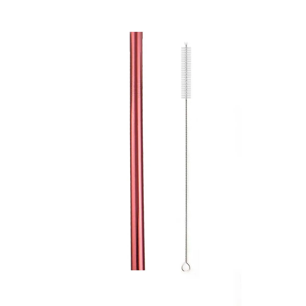 12mm Up Red 4/8 шт. металлическая соломинка, комплект с надписью «розовый», соломенная многоразовая соломенная 304 Нержавеющая сталь питьевой соломы с синтетические волосы для кружек 20/30 унций - Цвет: 12mm Up Red