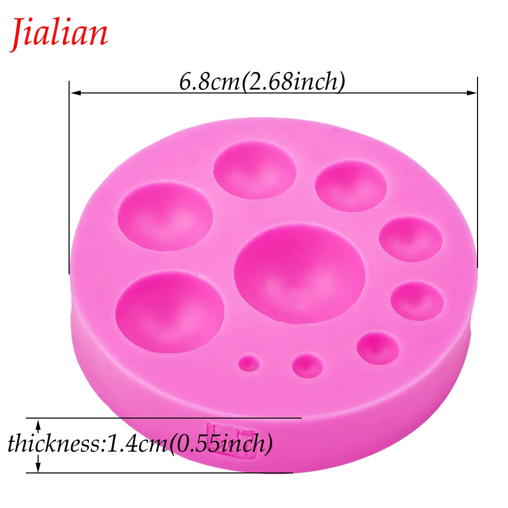 Jialian 3D Высококачественная жемчужная сферическая круглая силиконовая форма для