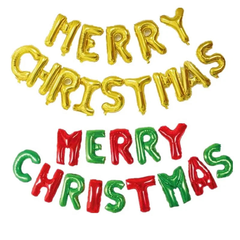 

16Inch Gold Silver Merry Christmas Letters Foil Balloons Happy New Year Christmas Decorations DIY Xmas Party Supplies