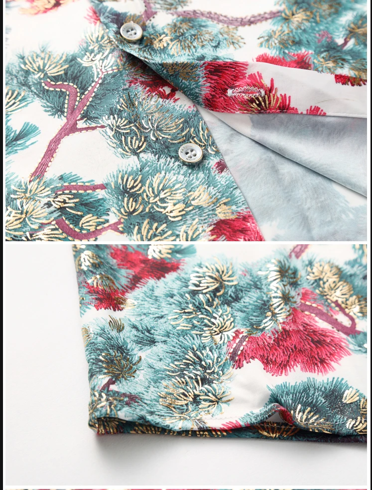 LONMMY 5XL 6XL 7XL мужские рубашки в цветах повседневные приталенные Блузы с коротким рукавом мужские рубашки с цветочным принтом camiseta masculina лето