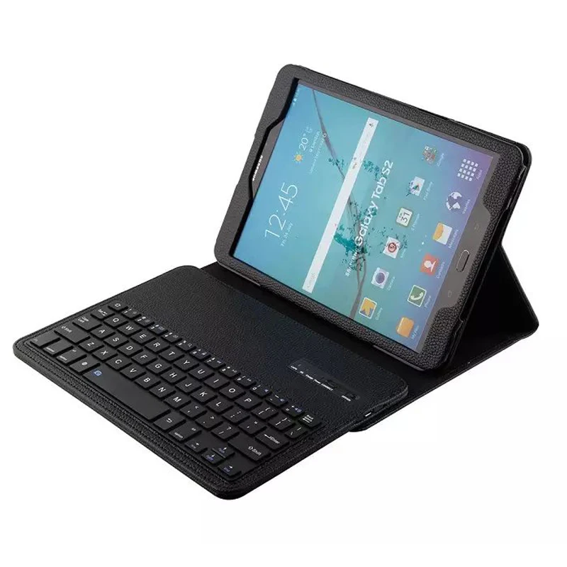 Съемный беспроводной Bluetooth клавиатура Портфолио Folio PU кожаный чехол для Samsung GALAXY