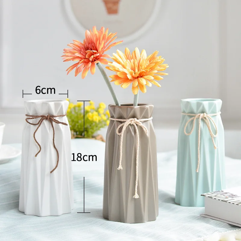 Geometric Creative Craft Chinese Ceramic Vase Modern Decorative Flower Vases Home Decoration Accessories For Wedding | Дом и сад