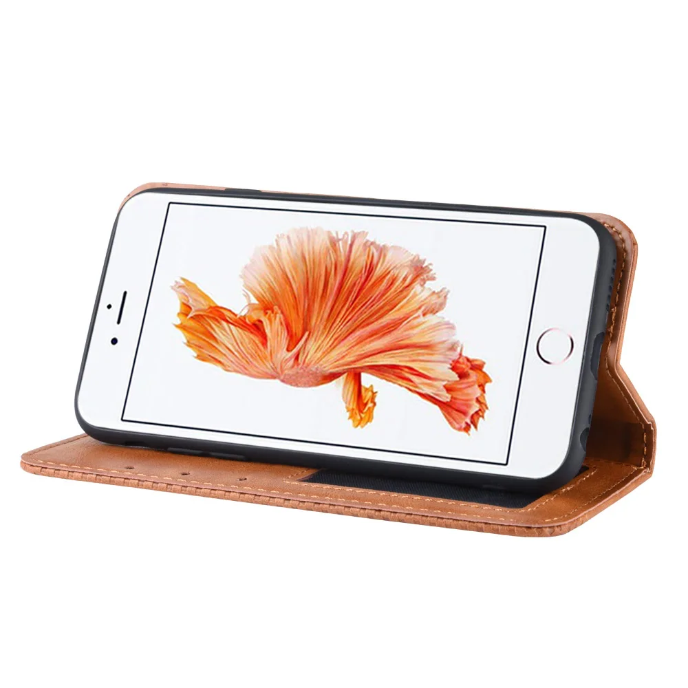 Магнитный винтажный кожаный чехол премиум-класса для iPhone 6 6s Plus A1549 A1522 A1634 A1633