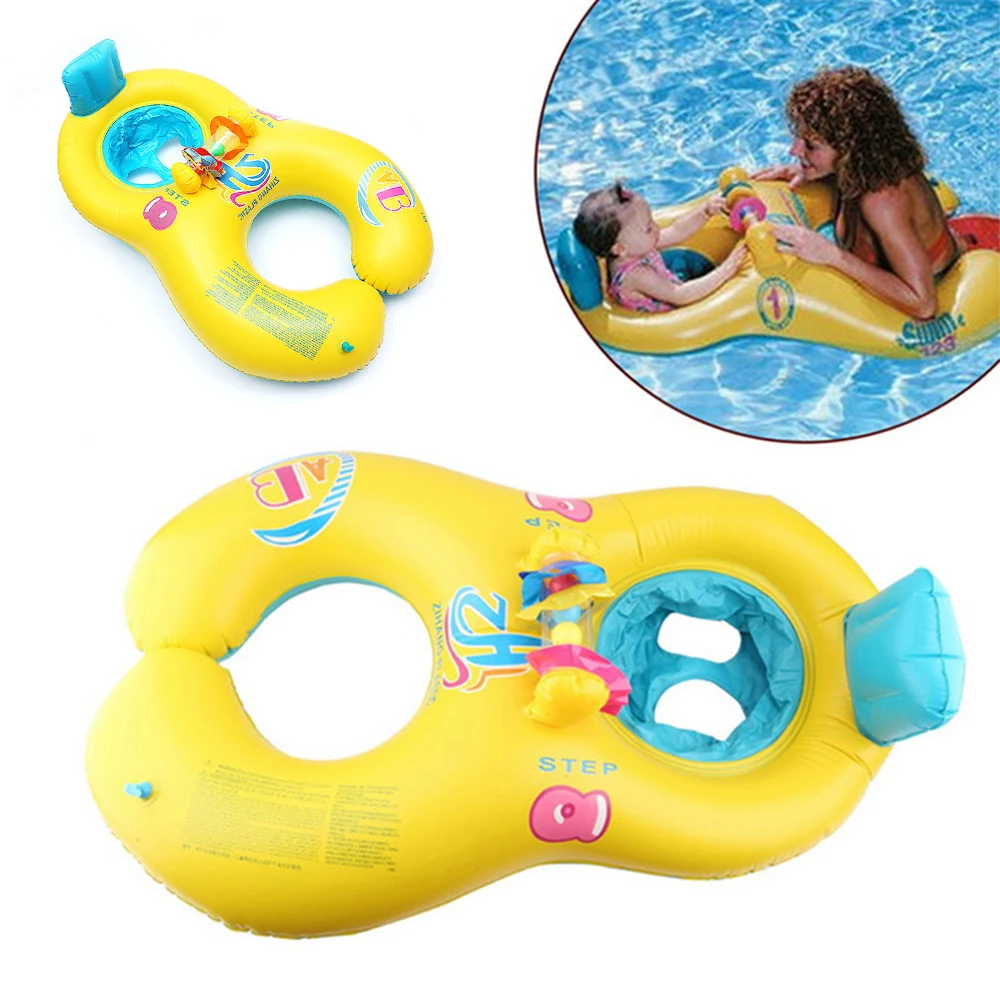 

Summer Baby Swimming Pool Inflatable Ring Mother and Child Double Circle Swim Rings Infant Floating Seat Ring Bathing Circle