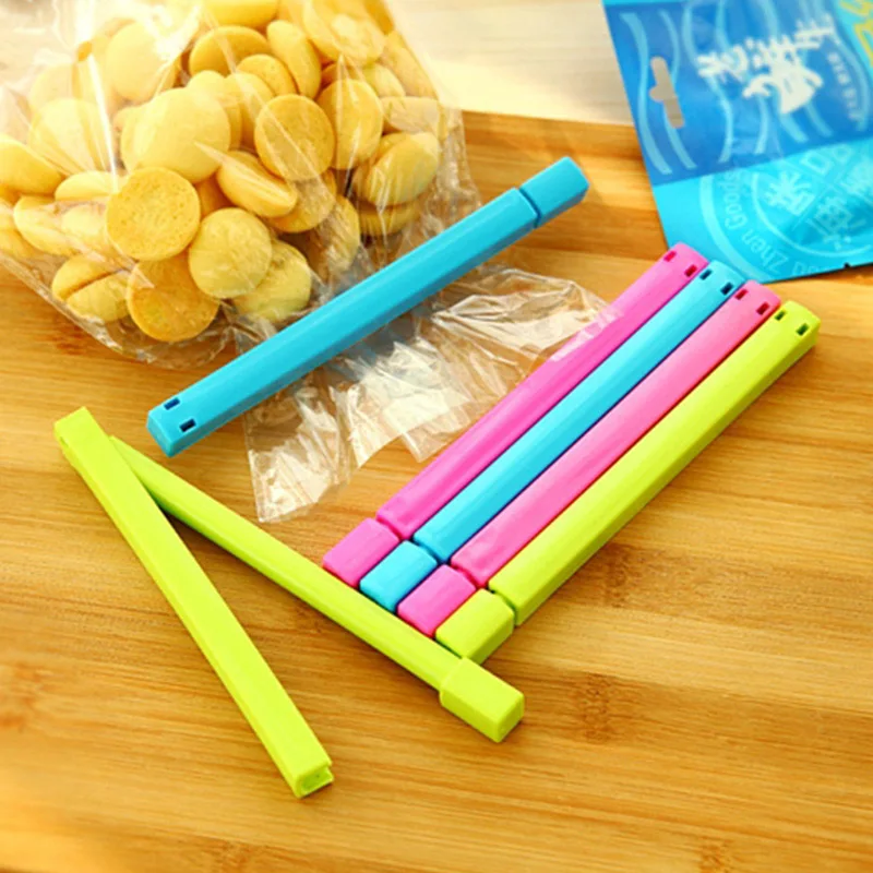 

6pcs/pack Portable Plastic Food Snack Seal Kids Sealing Bag Clips Keeping Sealing Clips Kitchen Storage Accessories