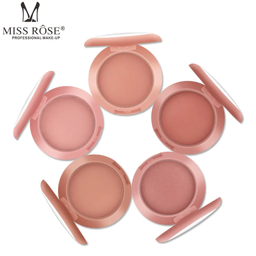New Cosmetic Concealer Blusher MISS ROSE 1PC Makeup Contour Blush Red Smooth Dull Naturally Brighten 0327#30 | Красота и здоровье
