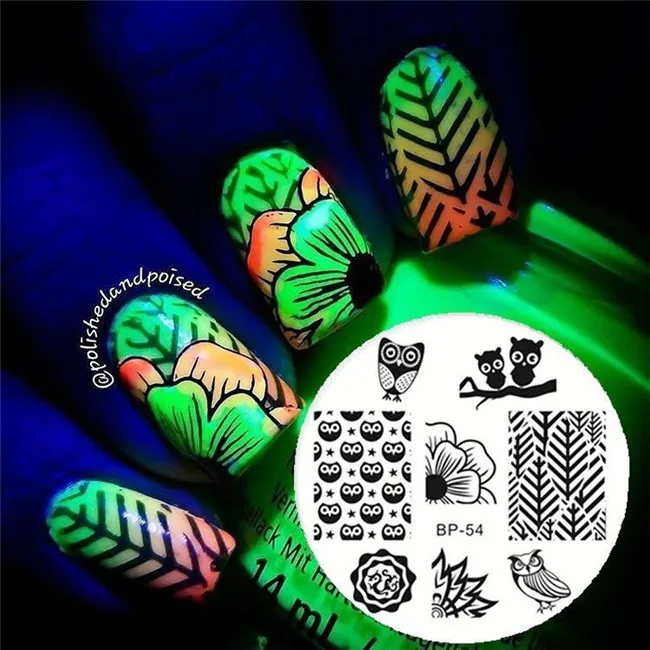 Pattern 3 BORN PRETTY Animal серия квадратный дизайн ногтей штамп шаблон милый Кот Дизайн лапа изображение пластины - Цвет: Pattern 3