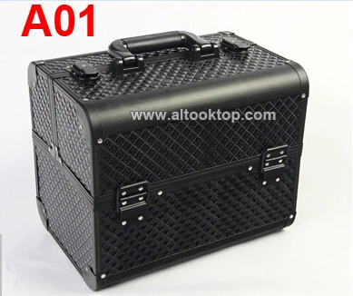 17 видов цветов ABS + алюминий косметичка Профессиональный чемодан коробка легко