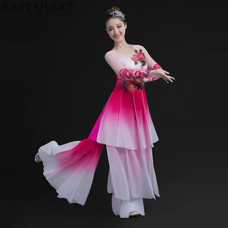 Оптовая продажа Китайский народный танцевальный костюм многослойный веер для