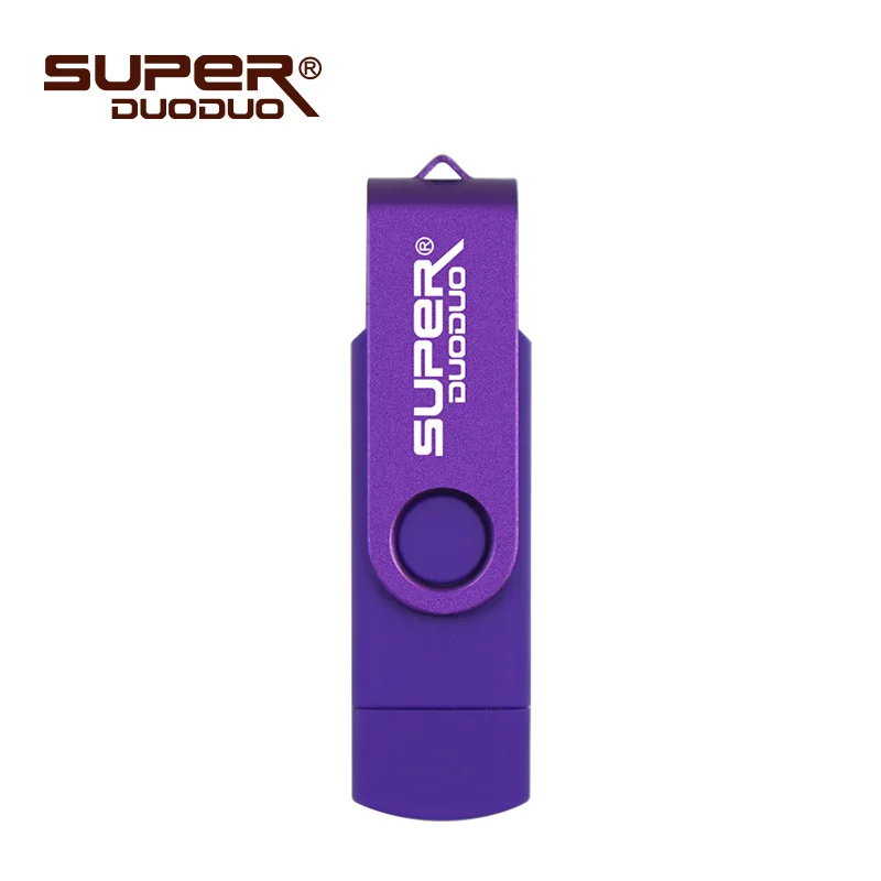 Purple Водонепроницаемая металлическая память OTG USB Флешка 32 ГБ 16 ГБ 8 ГБ USB флеш-накопитель 64 Гб 128 Гб карта памяти флеш-карты USB диск - Цвет: Purple