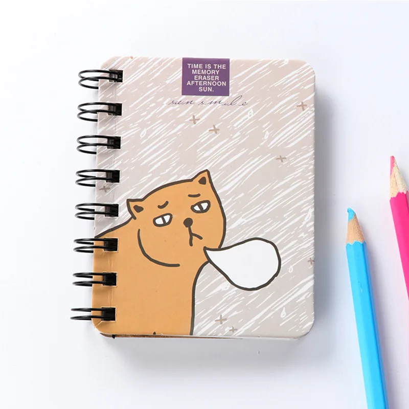 Kawaii милый мультфильм животных ежедневник спиральный блокнот день мини дневник записная книжка Органайзер времени школьные принадлежности BJB12 - Цвет: 12