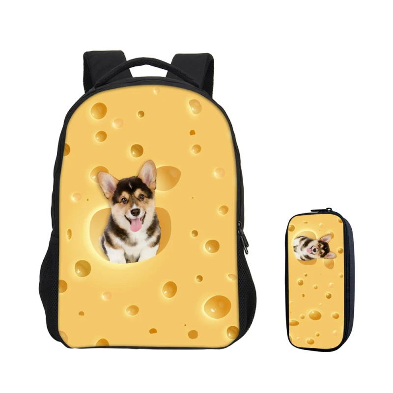 2 шт./компл. рюкзаки с объемным принтом Хомячки Кот Cheeses Kawai для девочек и мальчиков