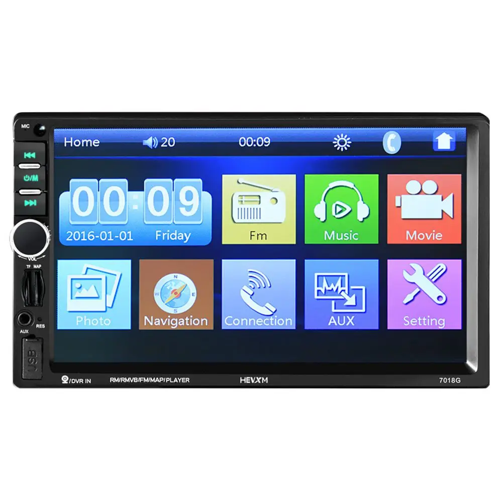 GPS Navigation 2 Din Car Bluetooth Radio Multimedia Mp5 Player 7 inch Touch Screen with Camera+Europe Map+Steering wheel contr | Автомобили