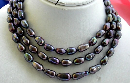 Jew2729 длинное 50 &quotБарокко Павлин Черный FW жемчужное ожерелье Новый|pearl necklace|necklace