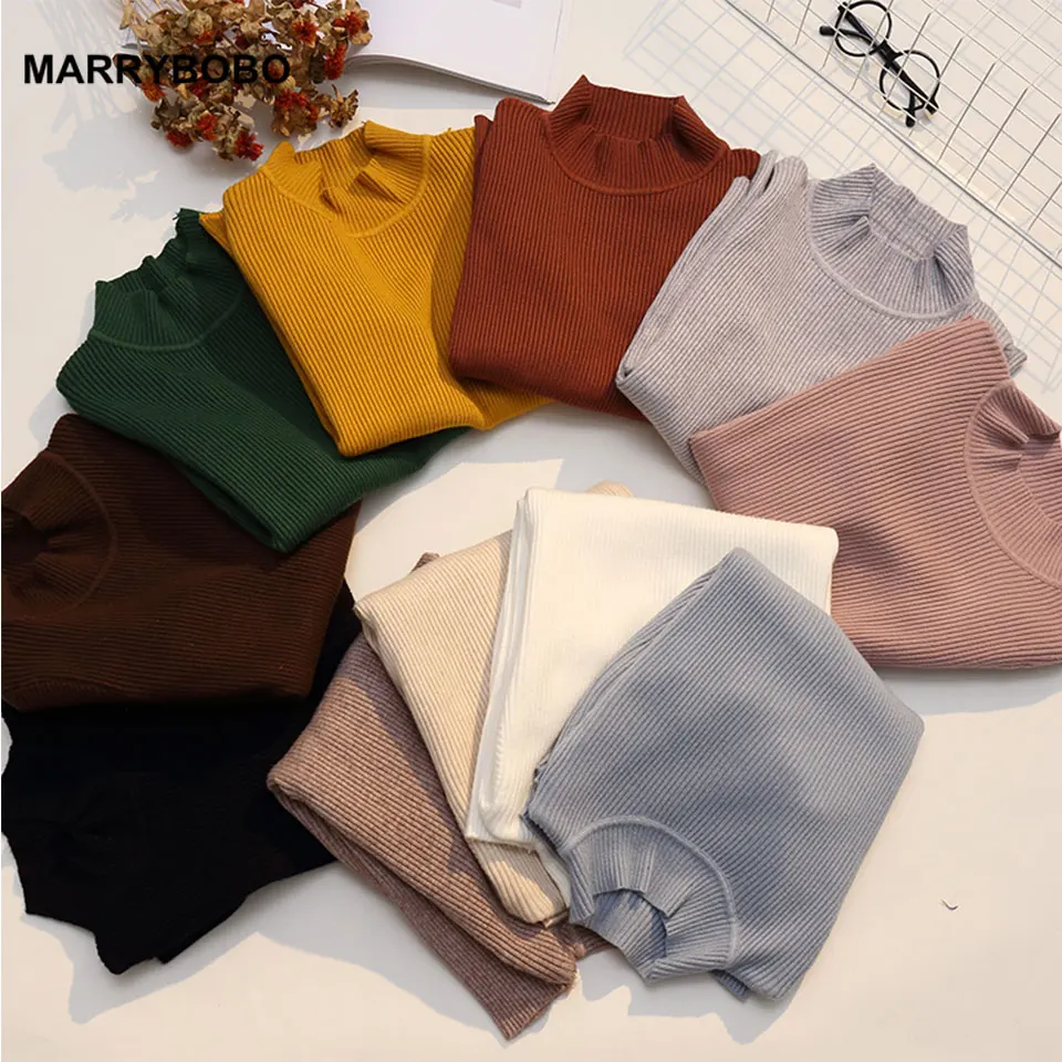 Женский трикотажный свитер однотонный пуловер с круглым вырезом и длинным