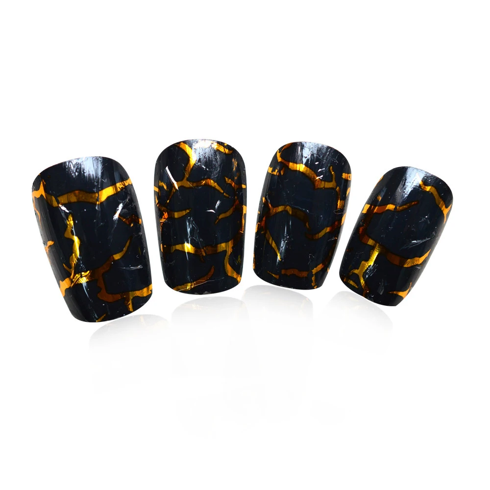 100 см x 4 блестящая золотая пленка для переноса клея наклейки ногтей кончики