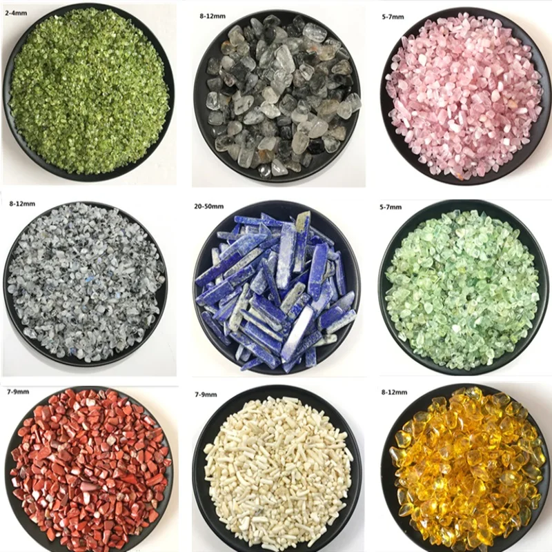 Зеленый авантюрин/искусство/Смешанные камни из флюорита/Аметист/искусство/белый