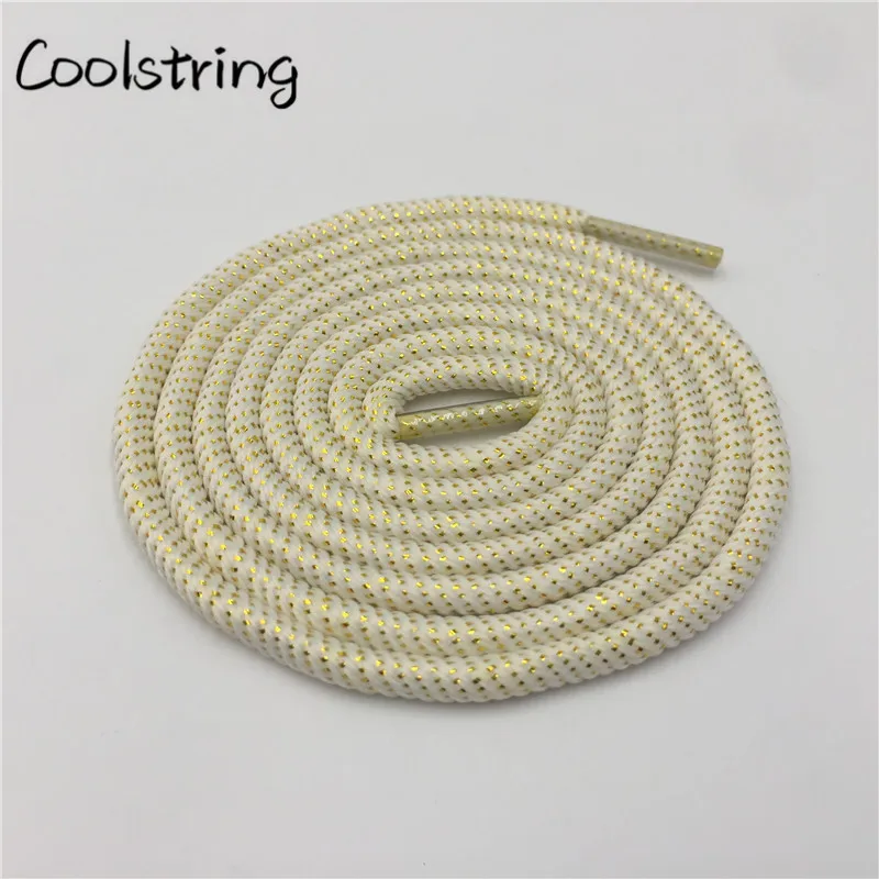 Coolstring круглые спиральные шнурки, блестящие шнурки, уникальные мигающие шнурки для обуви, металлические шнурки