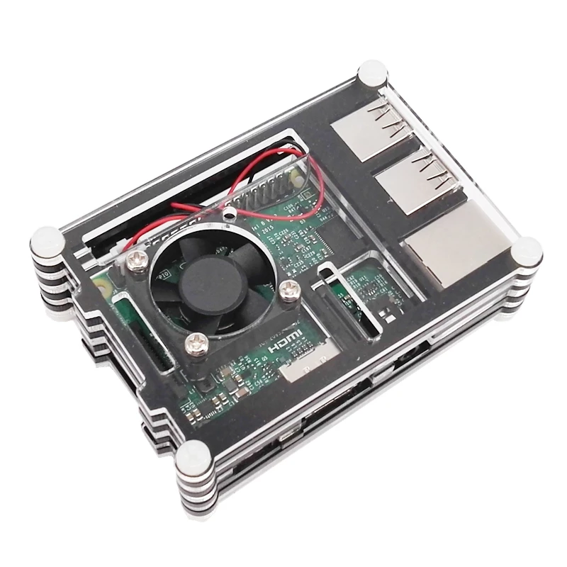 RASPBERRY PI 3B + коробка Чехол черный и прозрачный с вентилятором | Компьютеры офис