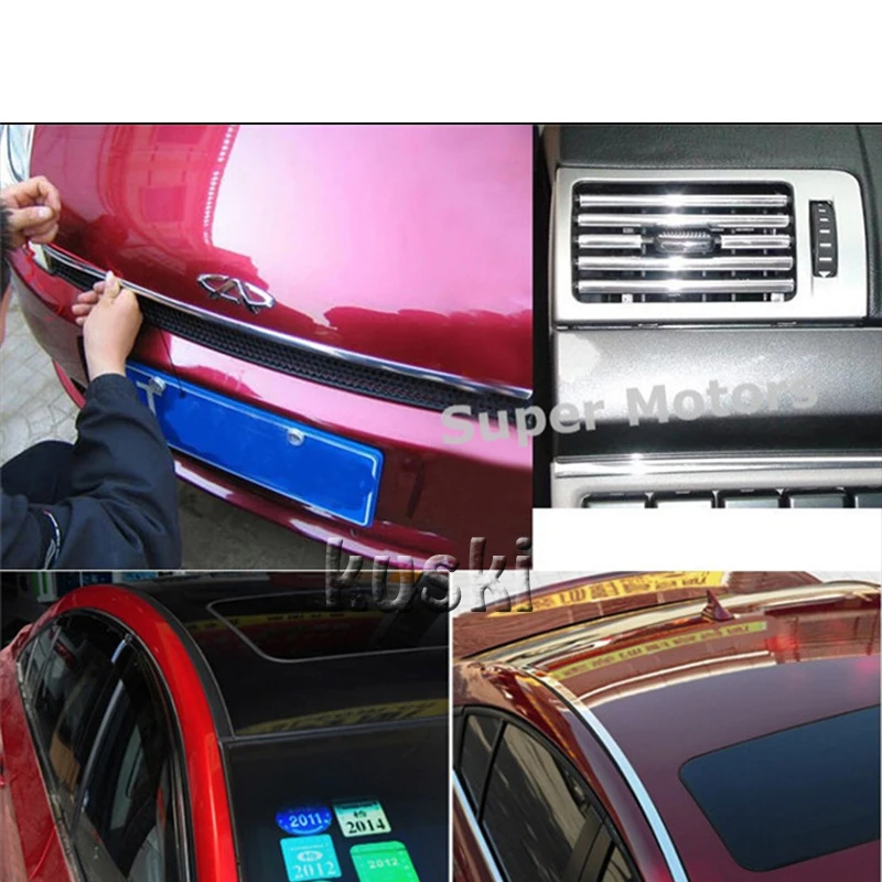 Автомобильная хромированная декоративная наклейка 6 8 10 15 20 22 25 30 мм для Toyota Corolla