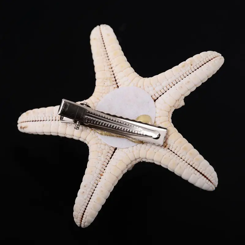 Элегантные настоящие зажимы для волос в форме морской звезды заколки пляжа