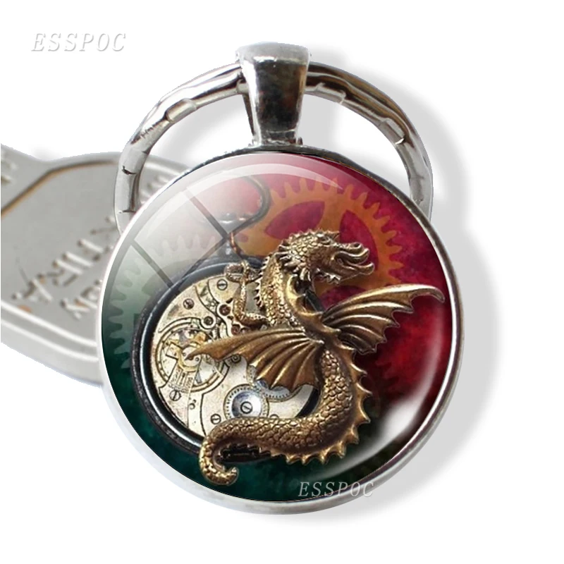 Механическая подвеска в виде кошки стиле стимпанк красная латунная цветная рыба