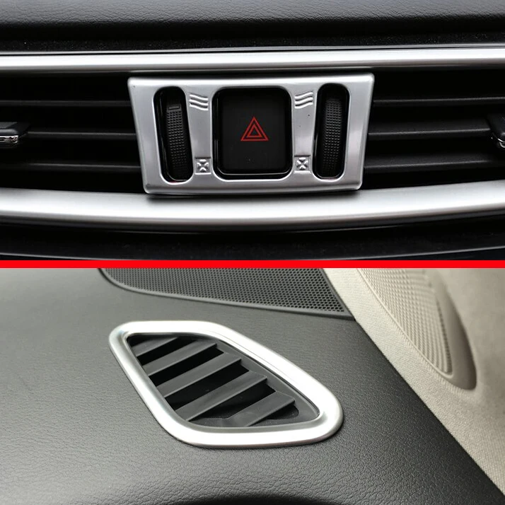 

For Nissan MURANO 2015-2017 ABS Pearl Chrome Inside Interior Air-Condition Vent Outlet Cover Trim Car Accessories Stickers W4