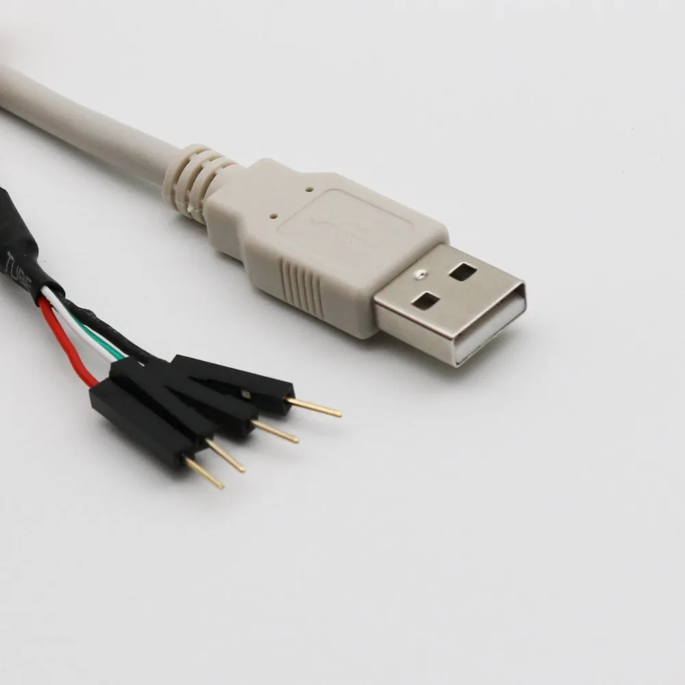 10 шт. 40 см USB 2 0 тип А штекер к 4 контактам 54 мм корпус Адаптер кабель Белый |