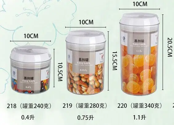 Контейнер для хранения пищевых продуктов, пластиковый ящик для хранения на кухне, многозерновой контейнер для хранения, прозрачные Герметичные банки, легко застегиваются, мультиемкость