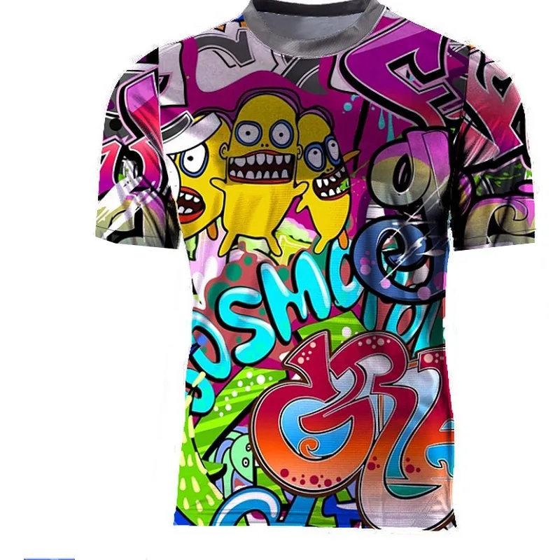 Мужская футболка с коротким рукавом и принтом для мотокросса|Майки велоспорта| |