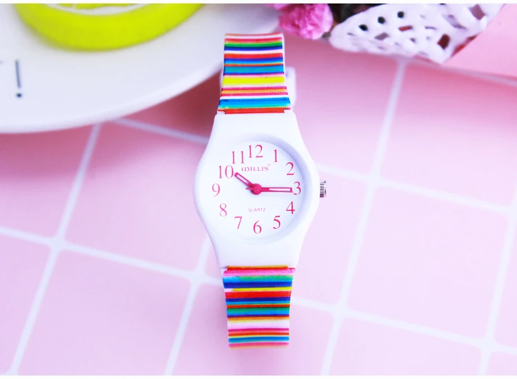 Часы Willis женские цветные круглые водонепроницаемые цифровые кварцевые детские с