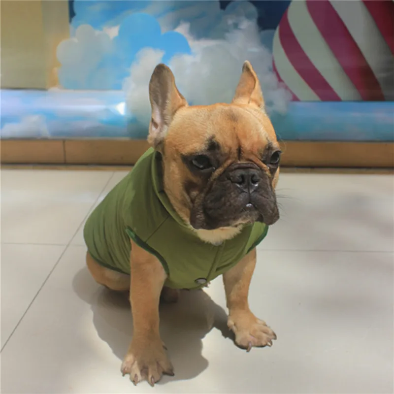 A140 хлопковый жилет Bulldog теплый зимний для собак осенняя теплая одежда домашних