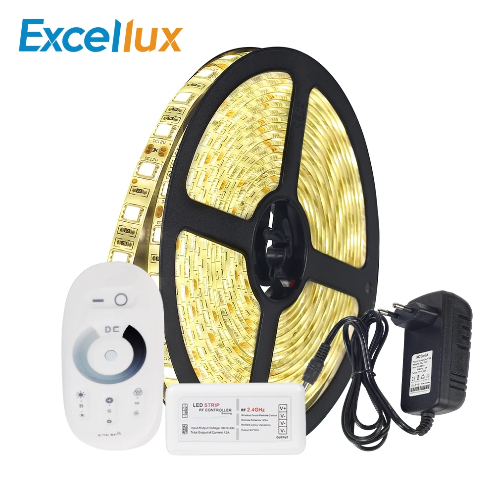 DC 12V 300LED/M светодиодная лента 5050 5M 60 светодиодов/m белая/теплая белая IP20/IP65
