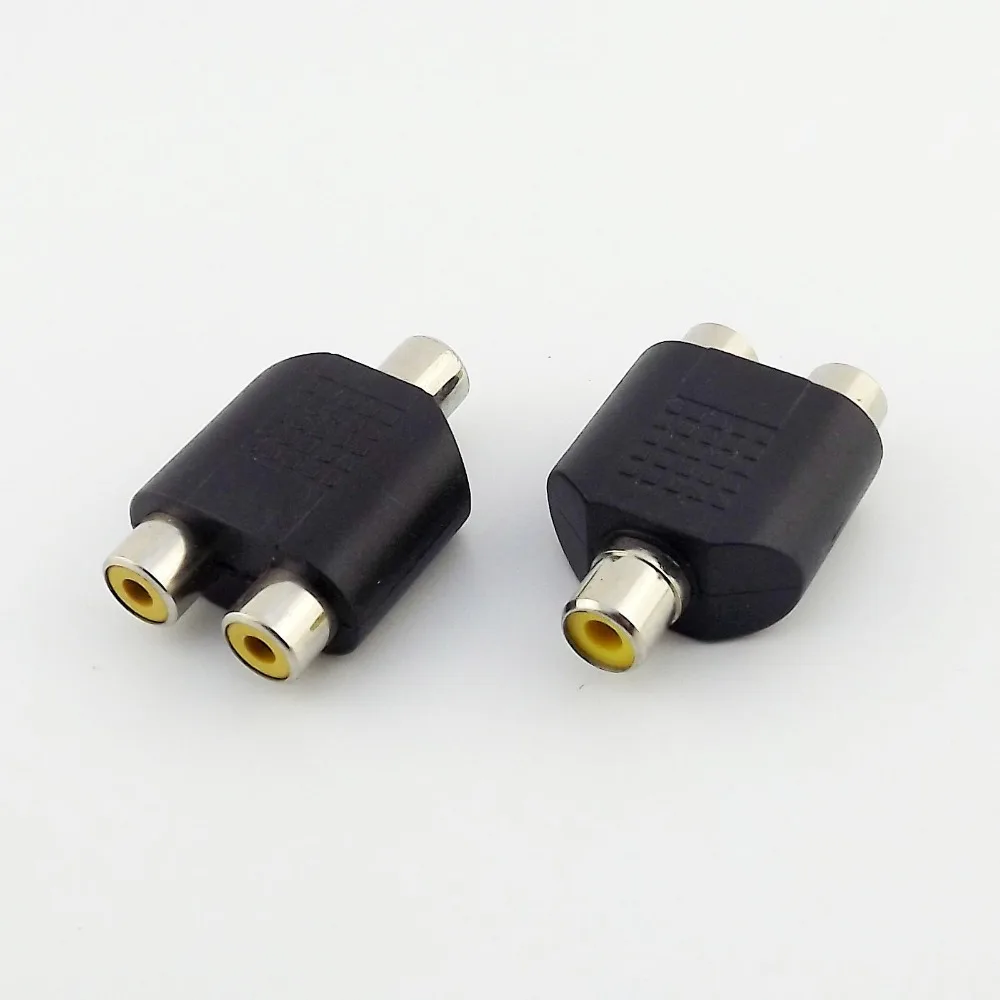 10 шт. RCA гнездовой разъем для Dual 2X Phono Female Y сплиттер аудио адаптер | Компьютеры и