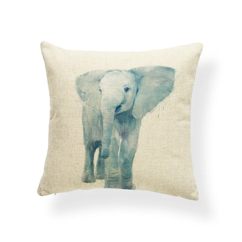 Мультяшная Персонализированная наволочка цветной слон леопард животное