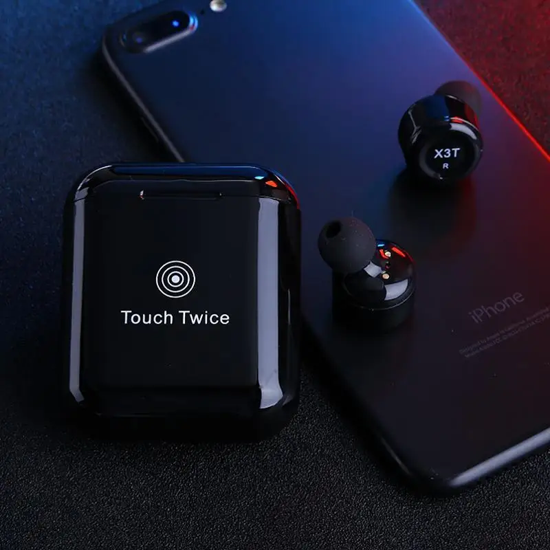 X3T Wireless stereo earbuds Bluetooth 4.2 Headset Earphones wtih Charger Box Bass X1t X2T Upgraded for iPhone Samsung Android |