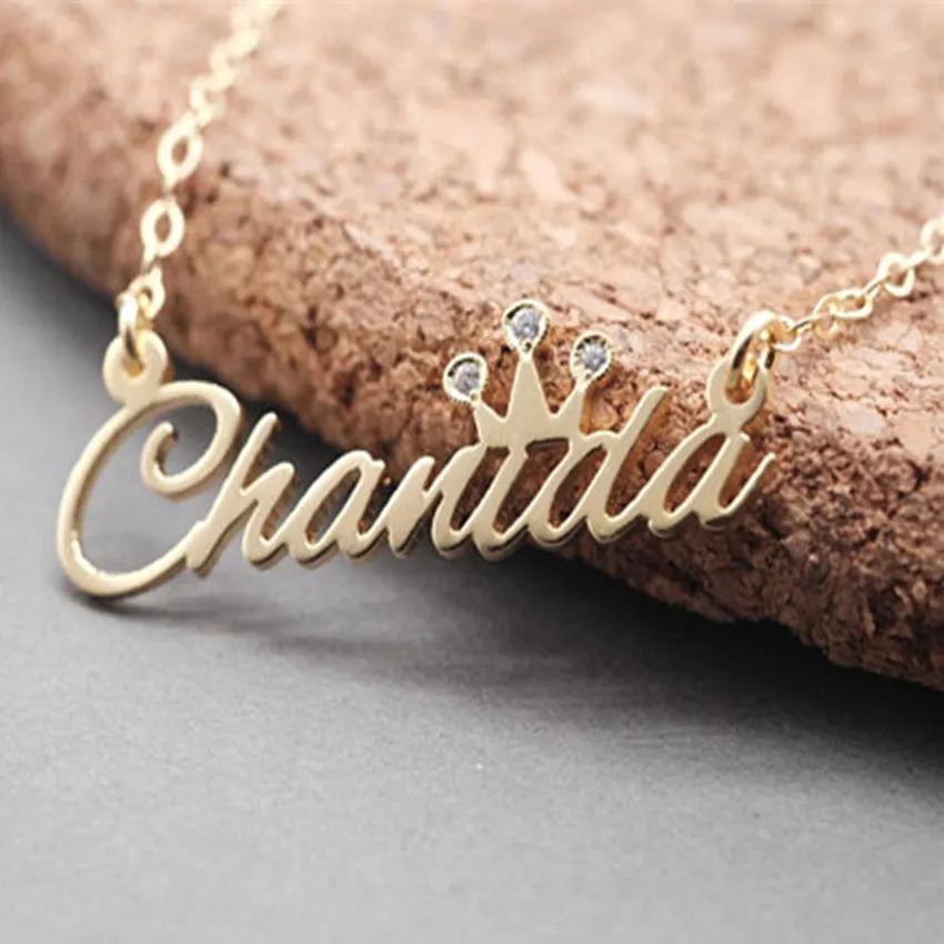 Cxwind персонализированные ожерелье с надписью Нержавеющая сталь название
