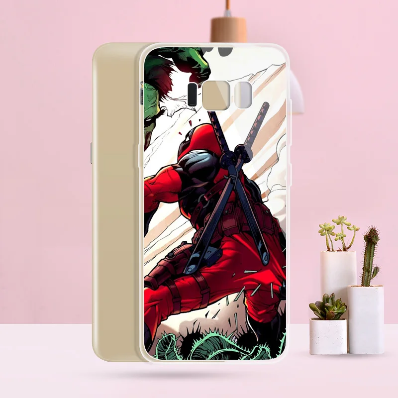 N012 Deadpool Cartoon Soft TPU Silicone Cover For Samsung Galaxy A3 A5 A6 A7 A8 A9 M10 M20 S10 S10E Lite Plus 2017 2018 Case |