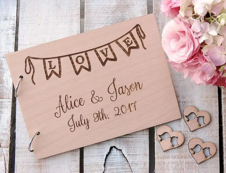 Гостевая книга на заказ индивидуальная Hochzeit Gastebuch любовь баннер деревенская