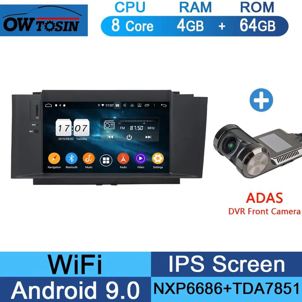 64G Adas Camera " ips 8 ядерный 4 Гб ram+ 64 Гб rom Android 9,0 автомобильный DVD радио gps для Citroen C4 C4L DS4 2012 2013 DSP CarPlay - Цвет: 64G Adas Camera