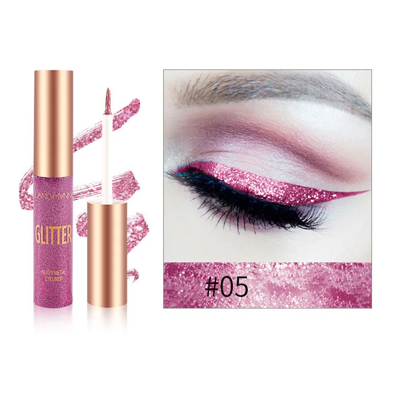 10 видов цветов модная блестящая жидкая подводка для глаз женщин водостойкая