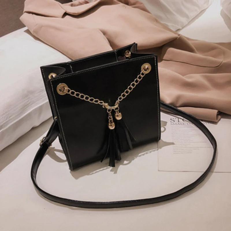 Женская кожаная сумка-Кроссбоди маленькая сумка с кисточкой 2019 | Багаж и сумки